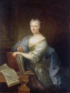 歌手のマリー・ルイーズ・デスマタンの肖像（1670-1708）